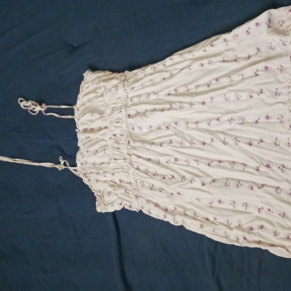 White floral summer dress